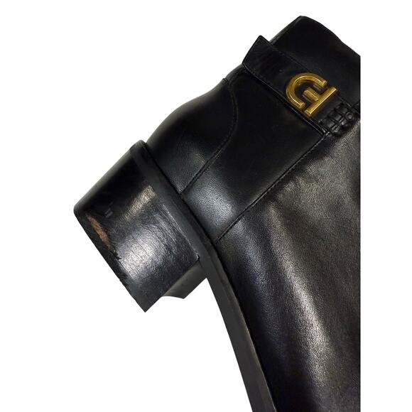 Cole Hann Jolie Buckle Leather Bootie in Black Size 8 - Picture 3 of 8